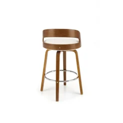 H110 Barstol, Creme / Valnød