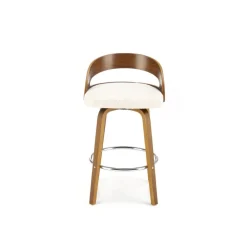 H110 Barstol, Creme / Valnød