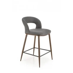 H114 Barstol, Grå / Valnød