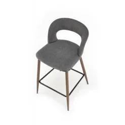 H114 Barstol, Grå / Valnød