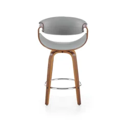 H123 Barstol, Grå / Valnød
