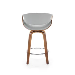 H123 Barstol, Grå / Valnød
