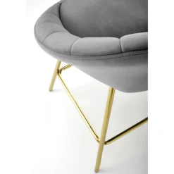 H112 barstol, Grå/guld