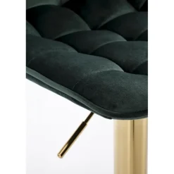 H120 Barstol, guld / Mørkegrøn