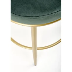 H115 Barstol, Mørkegrøn/guld