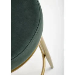 H115 Barstol, Mørkegrøn/guld