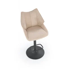 H122 Barstol, Sort / Beige
