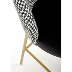 H113 Barstol, Sort / Hvid