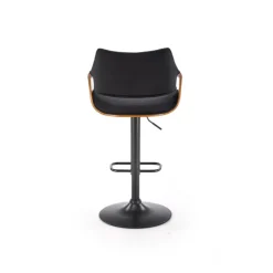 H124 Barstol, Sort / Valnød