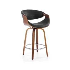 H123 Barstol, Sort/Valnød