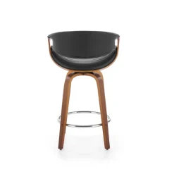 H123 Barstol, Sort/Valnød