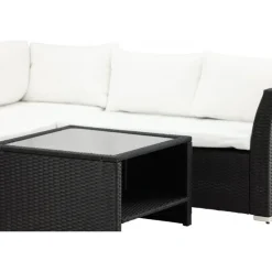 Haiti Have Hjørnesofa Sæt - Sort