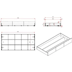 Halvhøj seng 90 x 200 – Margrit, natur/hvid