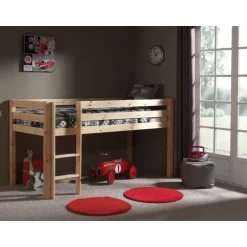 Halvhøj seng 90 x 200 cm – Pino, natur