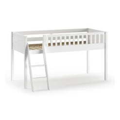 Halvhøj seng 90 x 200 cm – Scott, hvid