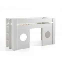 Halvhøj seng til børn 90 x 200 – Freya, hvid