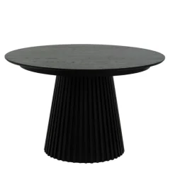 Hammel Udtræksbord i Sort Eg – Ø140 cm (Udvides til 240 cm)