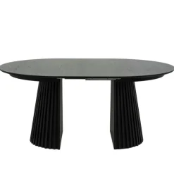 Hammel Udtræksbord i Sort Eg – Ø140 cm (Udvides til 240 cm)