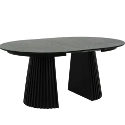 Hammel Udtræksbord i Sort Eg – Ø140 cm (Udvides til 240 cm)