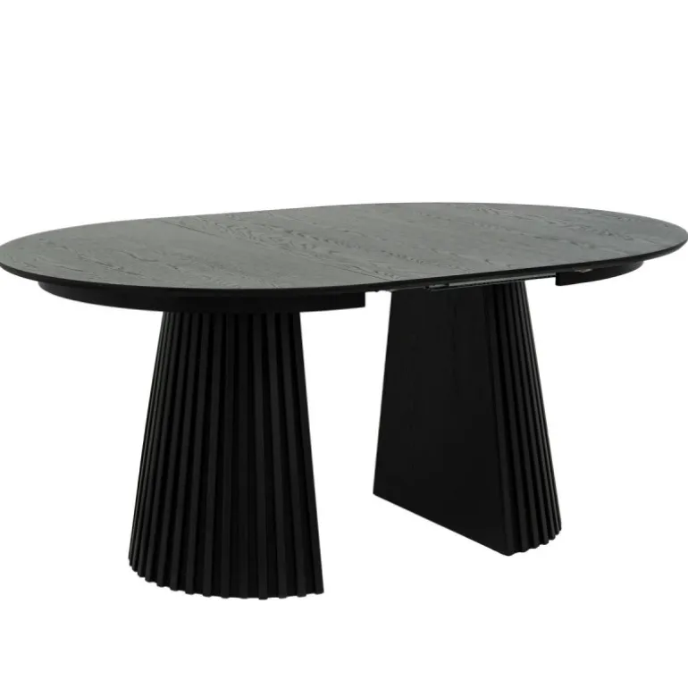 Hammel Udtræksbord i Sort Eg – Ø120 cm (Udvides til 220 cm)