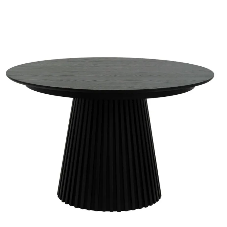 Hammel Udtræksbord i Sort Eg – Ø120 cm (Udvides til 220 cm)