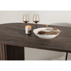Haron Ovalt spisebord 200 x 90cm - Mocca