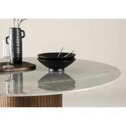 Haron Rundt spisebord - Grå og Mocca