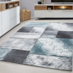 Hawaii Kortluvet tæppe Ternet - Blå