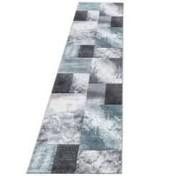 Hawaii Kortluvet Tæppeløber Ternet - Blå