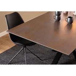 Heaven spisebord 200 cm Top rustbrun Lemco ru keramik