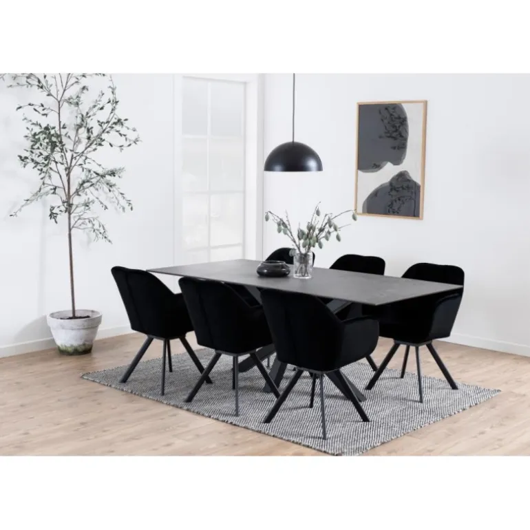 Heaven Spisebord 200cm - sort Keramik