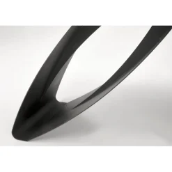 HILARIO Spisebord med udtræk, Sort marmor / Sort