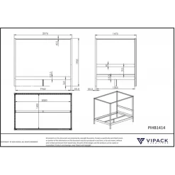 Himmelseng 140 x 200 cm – Pino, hvid
