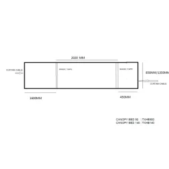 Himmelseng tekstilsæt – hvid (Pino, 90 cm)