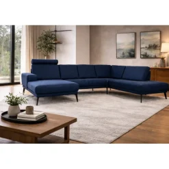 Hjort Knudsen Esbjerg Hjørnesofa med chaiselong venstrevendt Ocean dark blue - OUTLET