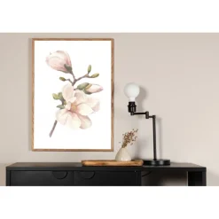 Håndlavet Plakat - Pink og Hvid