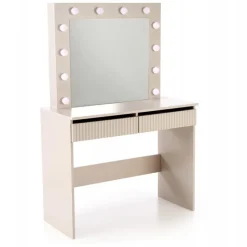 Hollywood - Sminkebord med spejl - Beige