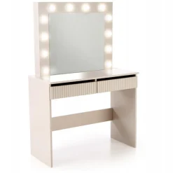 Hollywood - Sminkebord med spejl - Beige