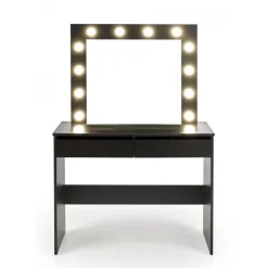 Hollywood - Sminkebord med spejl - Sort