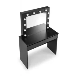 Hollywood - Sminkebord med spejl - Sort