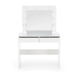 Hollywood - Sminkebord med spejl - Hvid