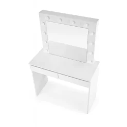 Hollywood - Sminkebord med spejl - Hvid