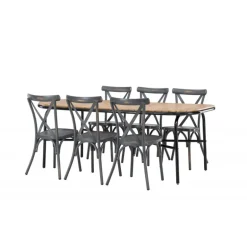 Holmbeck Loungesæt - Havemøbelsæt - Mørkegrå,Natur