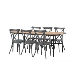 Holmbeck Loungesæt - Havemøbelsæt - Mørkegrå,Natur