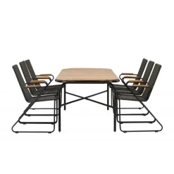 Holmbeck Loungesæt - Havemøbelsæt - Sort,Natur