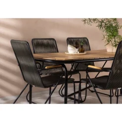 Holmbeck Loungesæt - Havemøbelsæt - Sort,Natur