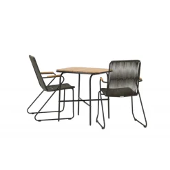 Holmbeck Loungesæt - Havemøbelsæt - Sort,Natur