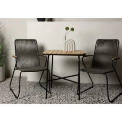 Holmbeck Loungesæt - Havemøbelsæt - Sort,Natur