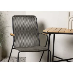 Holmbeck Loungesæt - Havemøbelsæt - Sort,Natur