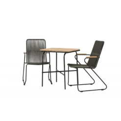 Holmbeck Loungesæt - Havemøbelsæt - Sort,Natur